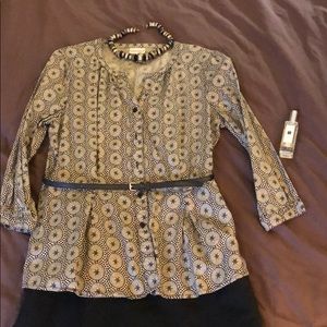 belted peplum top